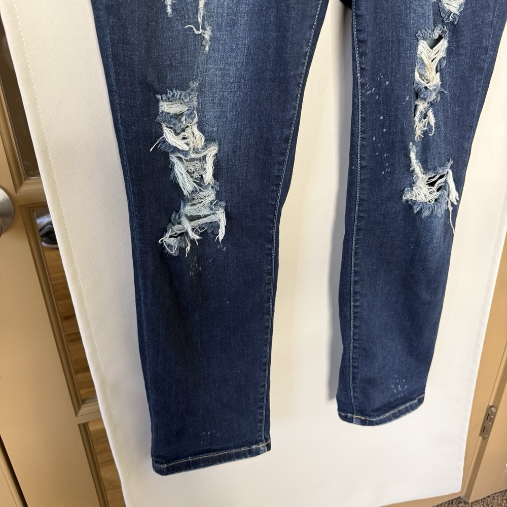 Judy Blue Womens 14W Blue High Rise Boyfeiwnd‎ Fit Distressed Denim Jeans - Picture 3 of 9